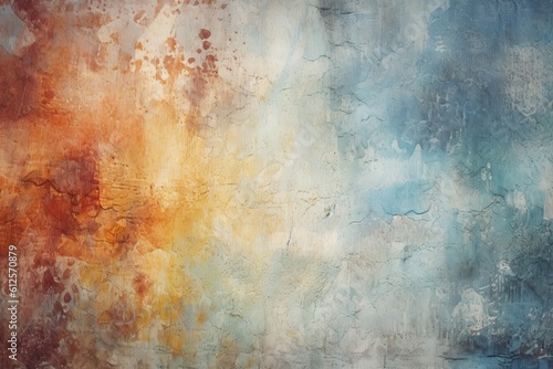Old Grunge Wallpaper with Textured Paint Splashes - Timeless Vintage Art Design, Generative AI