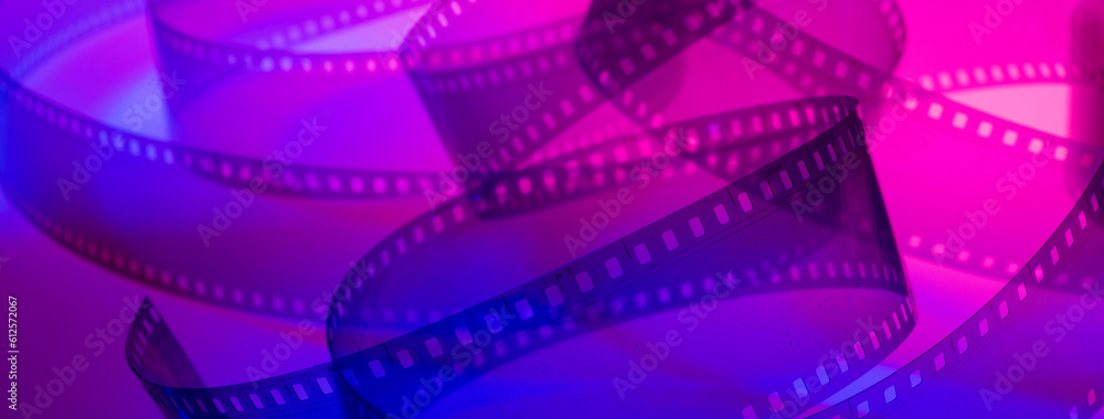 abstract colored background with film strip