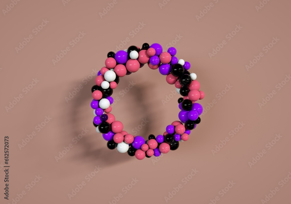 Abstract ring figure. 3D Render. Abstract ring figure. 3D Render.