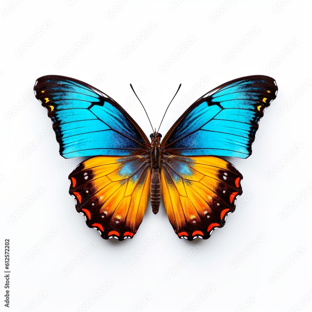 Fototapeta premium beautiful butterfly isolated on white | Generative AI