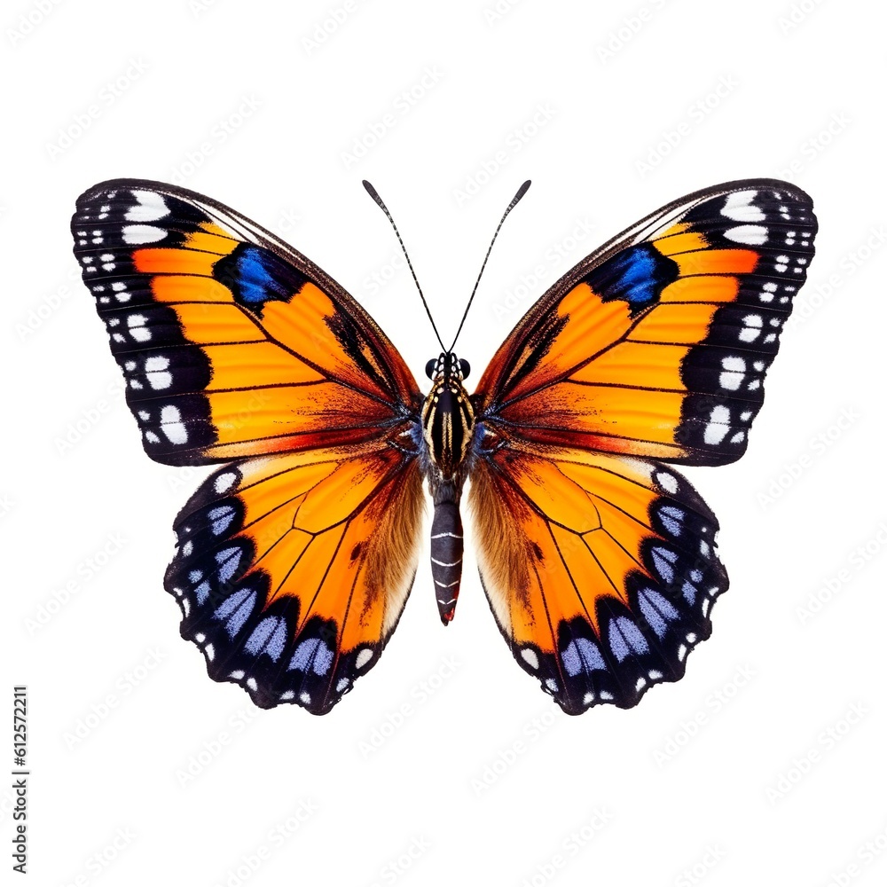 Fototapeta premium beautiful butterfly isolated on white | Generative AI 
