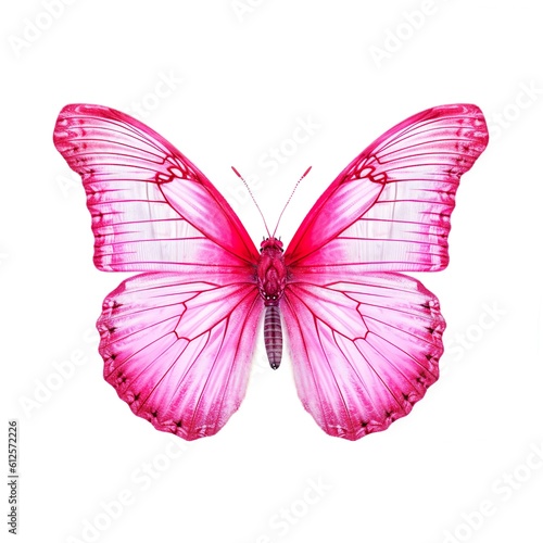 beautiful butterfly isolated on white   Generative AI  © Kay