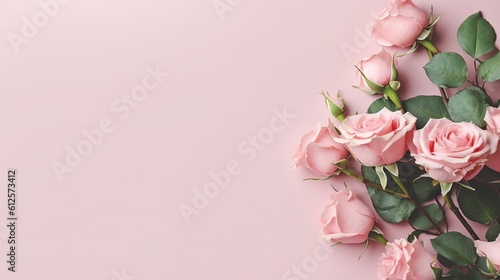 A beautiful background with real roses. Romantic, Love, Valentine Day, Passion. Create with generative ai. © joseduardo