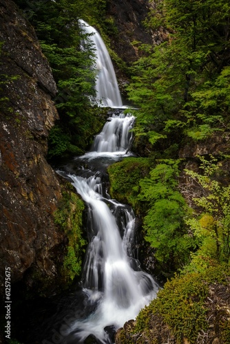 Fototapeta Naklejka Na Ścianę i Meble -  A waterfall in ushuaia
