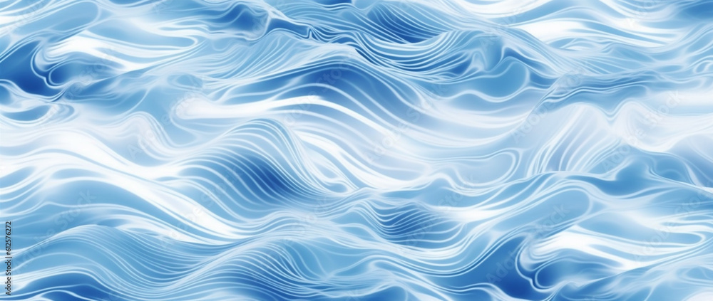 wave texture splash banner summer ripple water sea blue background abstract. Generative AI.