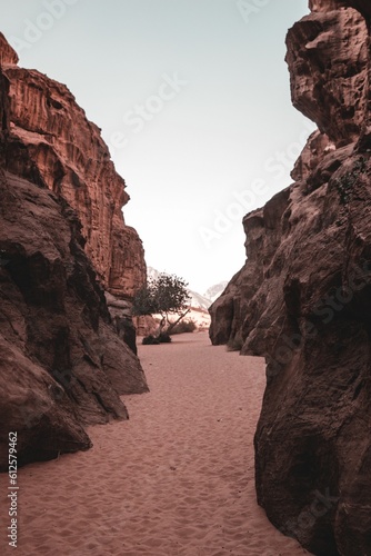 Rocky hill in Wadi rum, Jordan