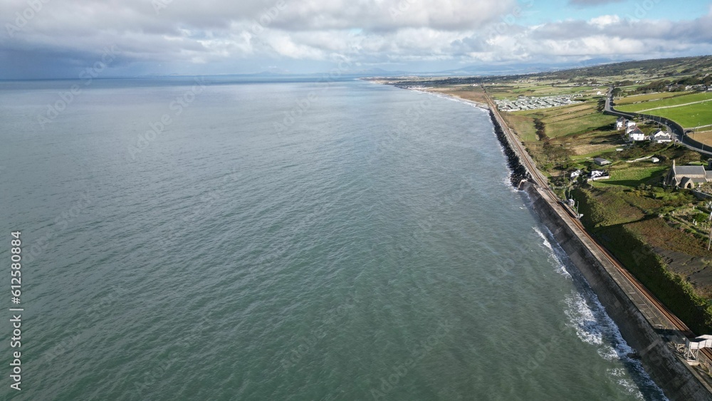 Landscape over a seacoast in summer