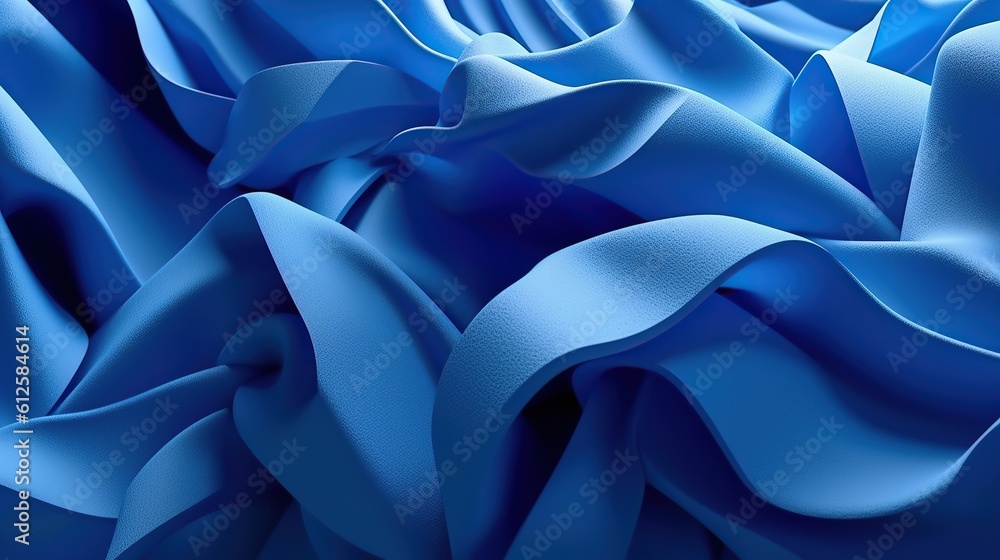 Abstract paper blue background A professional 3d renderi generative ai