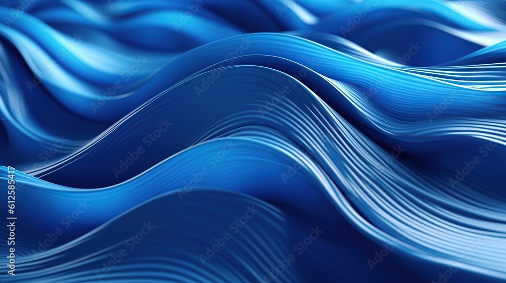 Obraz premium Abstract blue futuristic banner A professional 3d render generative AI