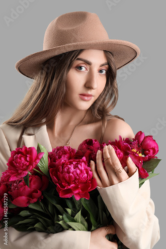 Beautiful young woman with ...