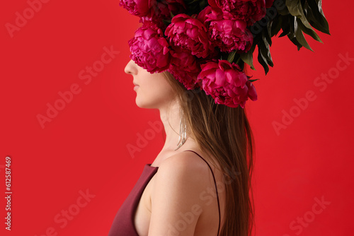 Beautiful young woman with ...