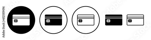 Credit card icon vector. payment icon. debit payment icon