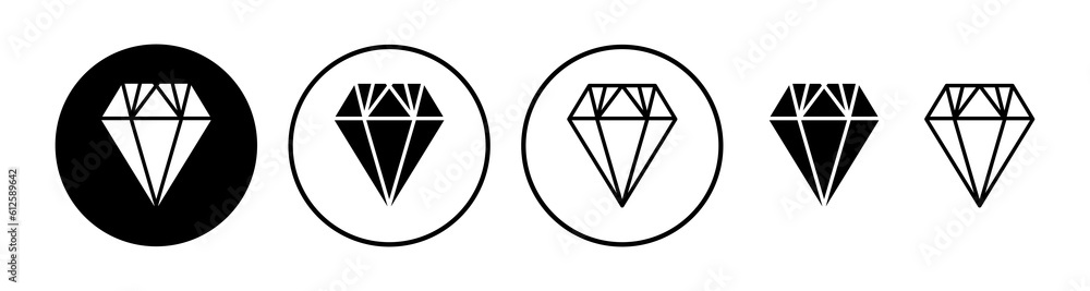 Diamond icon vector. gem icon. crystal stone Diamond icon vector. gem icon. crystal stone