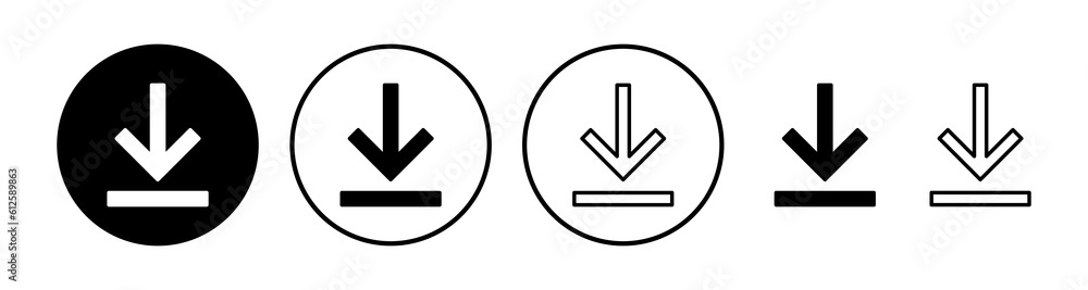 Download icon vector. Downloading vector icon Download icon vector. Downloading vector icon