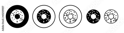 Donut icon vector. doughnut icon. donut logo
