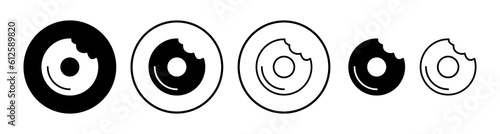 Donut icon vector. doughnut icon. donut logo