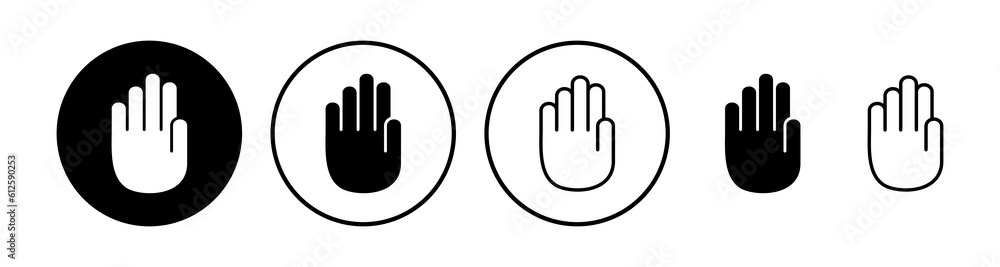 Hand icon vector. hand symbols. palm Hand icon vector. hand symbols. palm