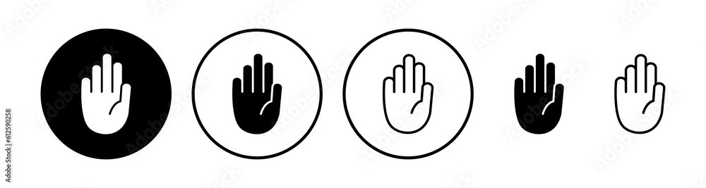 Hand icon vector. hand symbols. palm Hand icon vector. hand symbols. palm