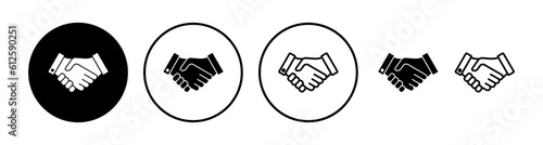 Hand shake icon vector. business handshake. contract agreement. partnership
