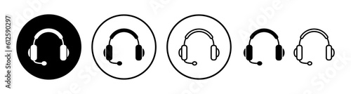 Headphone icon vector. headphones earphones icon. headset