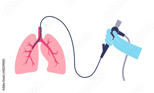 Bronchoscopy procedure concept