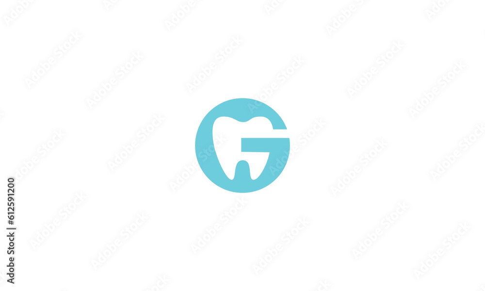 Illustration of a tooth logo in a letter for Dental health care on a white background Illustration of a tooth logo in a letter for Dental health care on a white background