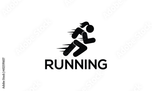 Logo of a running person, perfect for a sports complex