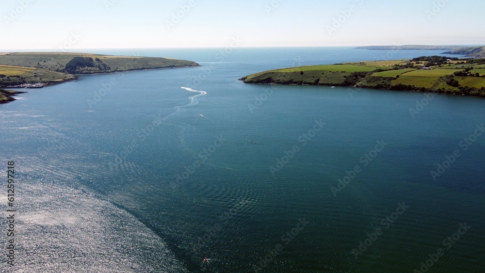 Bird's-eye view of the green islands in Ireland Bird's-eye view of the green islands in Ireland