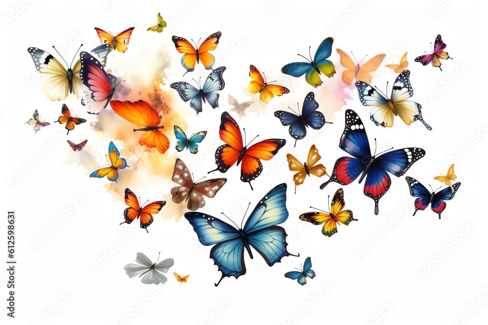butterfly on a white butterfly on a white
