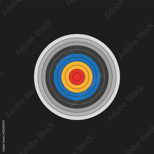 Printable archery target. Vector illustration. stock image.