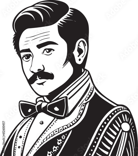 A portrait of a mexican mariachi 