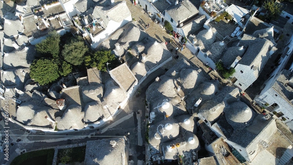 Top drone view of the Old City of Jerusalem