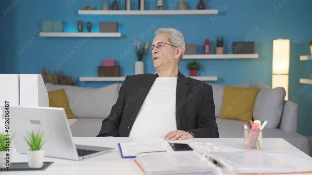 Home office worker man getting depressed. Home office worker man getting depressed.