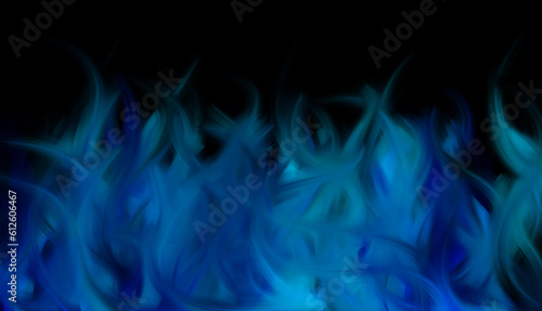 abstract background, blue fire with black background