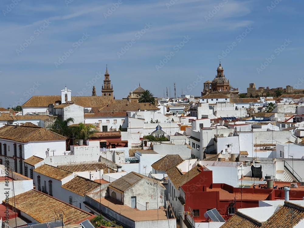 Beautiful view of the Cordoba cityscape under a blue sky