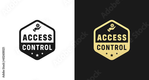 Access control sign or Access control symbol vector isolated in flat style. Best Access control sign vector for product packaging design element. Access control symbol for service design element.