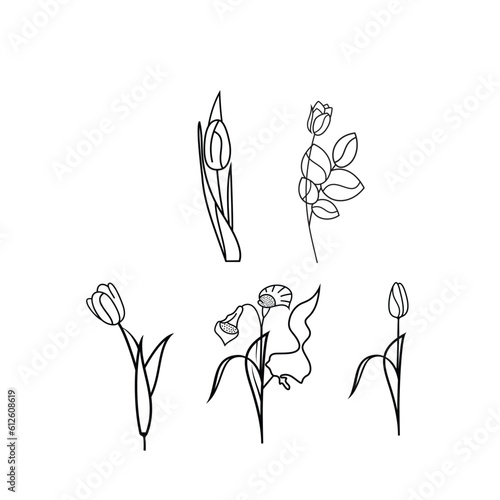 Flower Collection Design Logo
