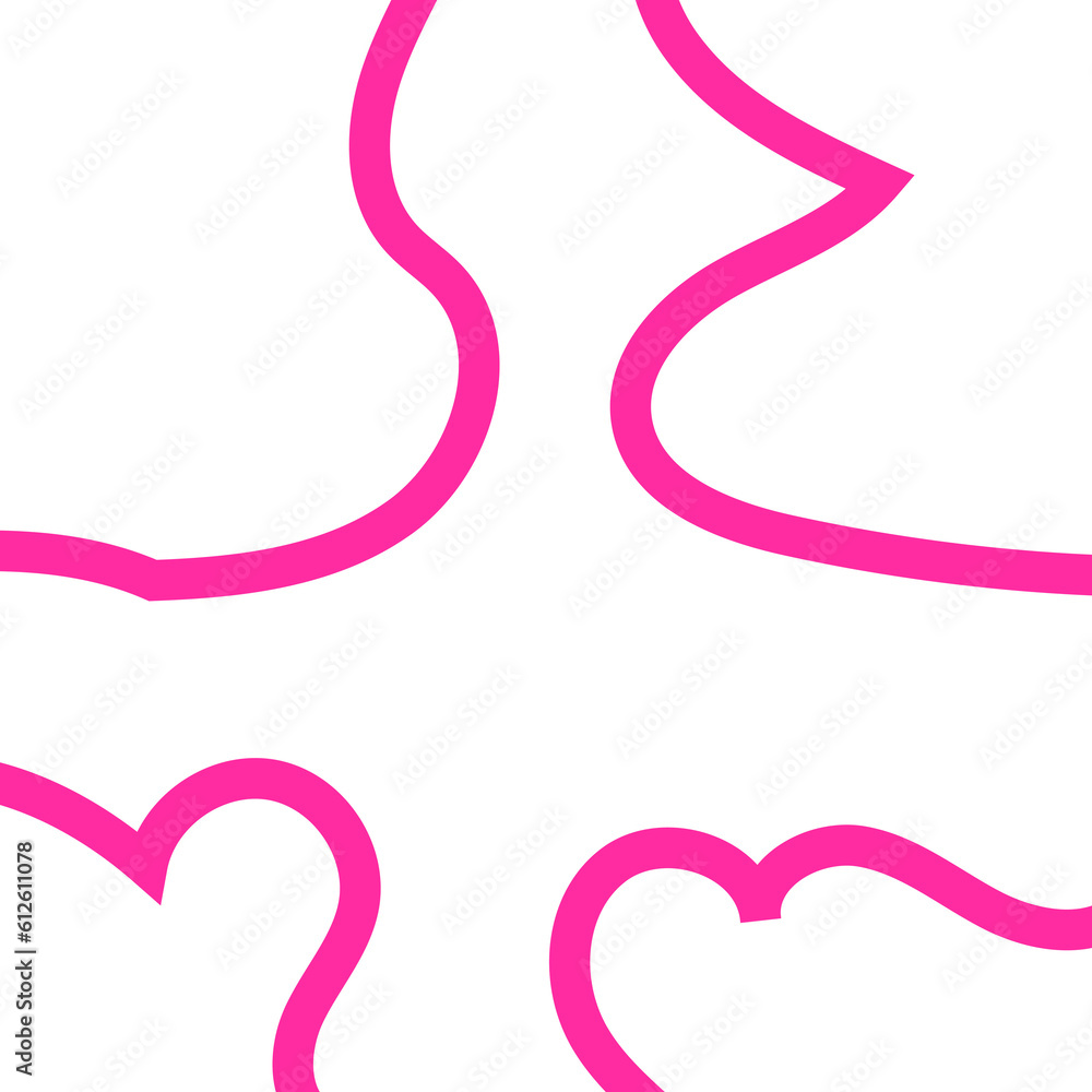 Pink Outline Frame Abstract Shapes Pink Outline Frame Abstract Shapes