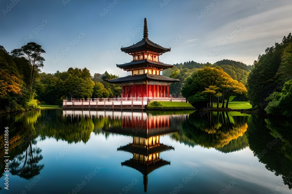 Timeless Reflections: The Majestic Pagoda's Journey through Centuries