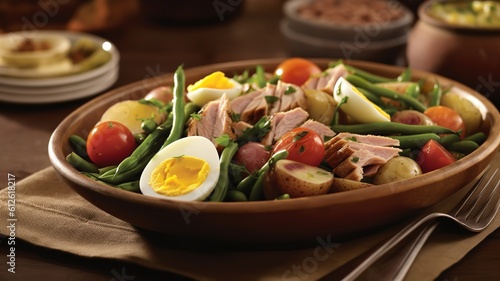 Nicoise Salad: French Delight with Mediterranean Flair © Emojibb.Family
