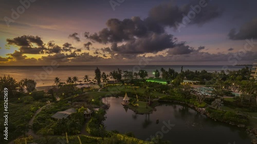 Beautiful sunset landscape in Garipan, Saipan, Northern Marianas Island