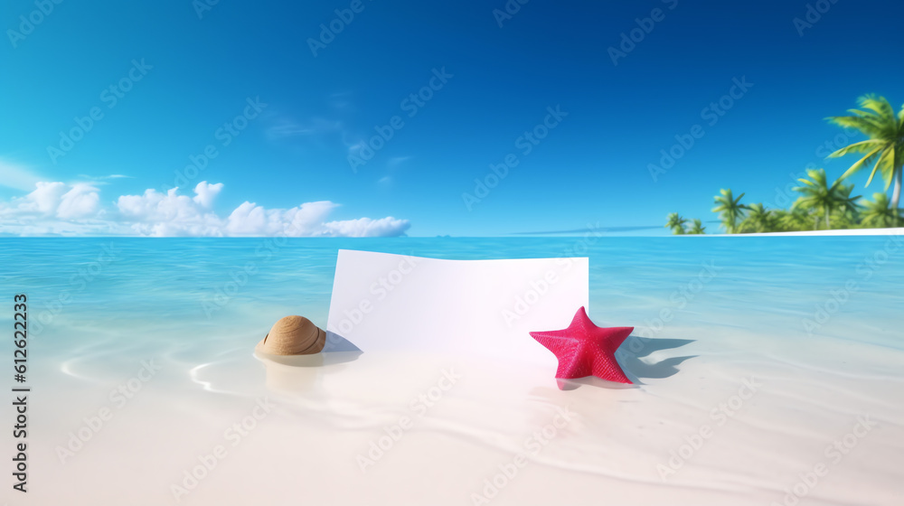 beach display copy space ai generative beach display copy space ai generative