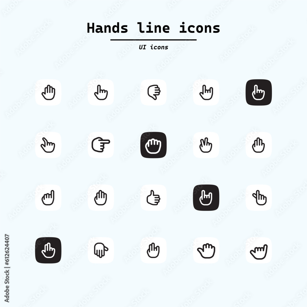 Hand cursor icon vector for web and mobile app. cursor sign and symbol. hand cursor icon click and guess. Collection ui icons with squircle shape. Web Page, Mobile App, UI, UX design. Hand cursor icon vector for web and mobile app. cursor sign and symbol. hand cursor icon click and guess. Collection ui icons with squircle shape. Web Page, Mobile App, UI, UX design.