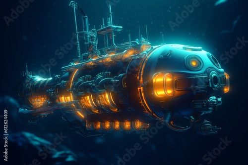 潜水艦,Generative AI AI画像