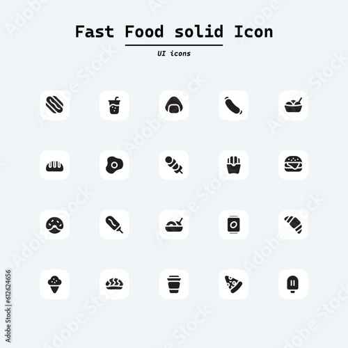 Food courts icons set. Outline set of food courts vector icons for web design isolated on white background. Collection ui icons with squircle shape. Web Page, Mobile App, UI, UX design.
