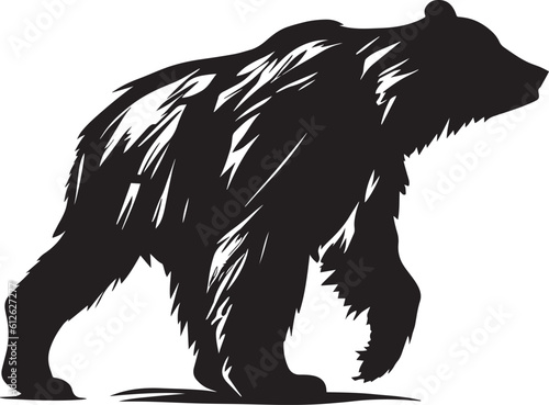 Vector of a walking black bear isolated on a white background