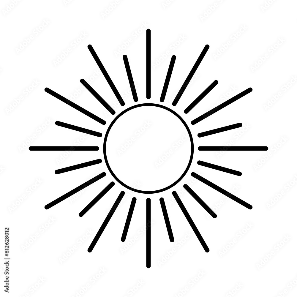 Sun icon. Symbol of day. Element for web design. illustration.