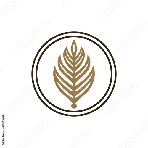 simple education plant wheat logo vector illustration template design
