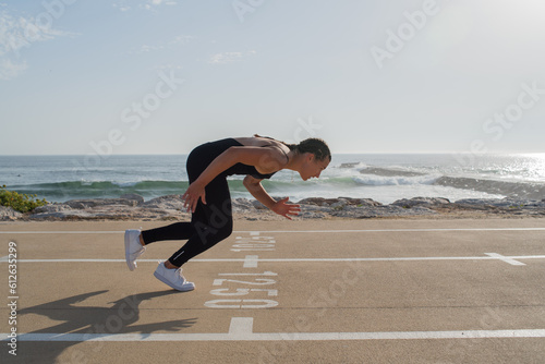 Confidence and determination race runner photo