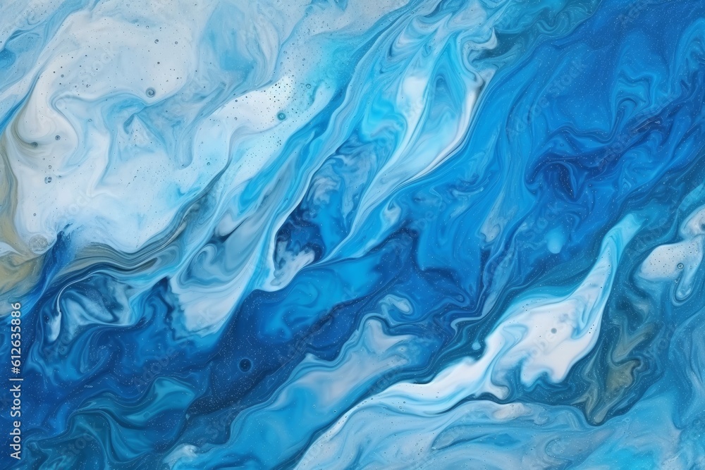 Abstract art blue paint background with liquid fluid grunge texture. Generative AI Abstract art blue paint background with liquid fluid grunge texture. Generative AI